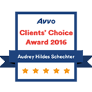 Avvo Clients' Choice Award 2016 Audrey Hildes Schechter