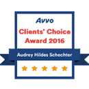 Avvo Clients' Choice Award 2016 | Audrey Hildes Schechter | 5 Stars